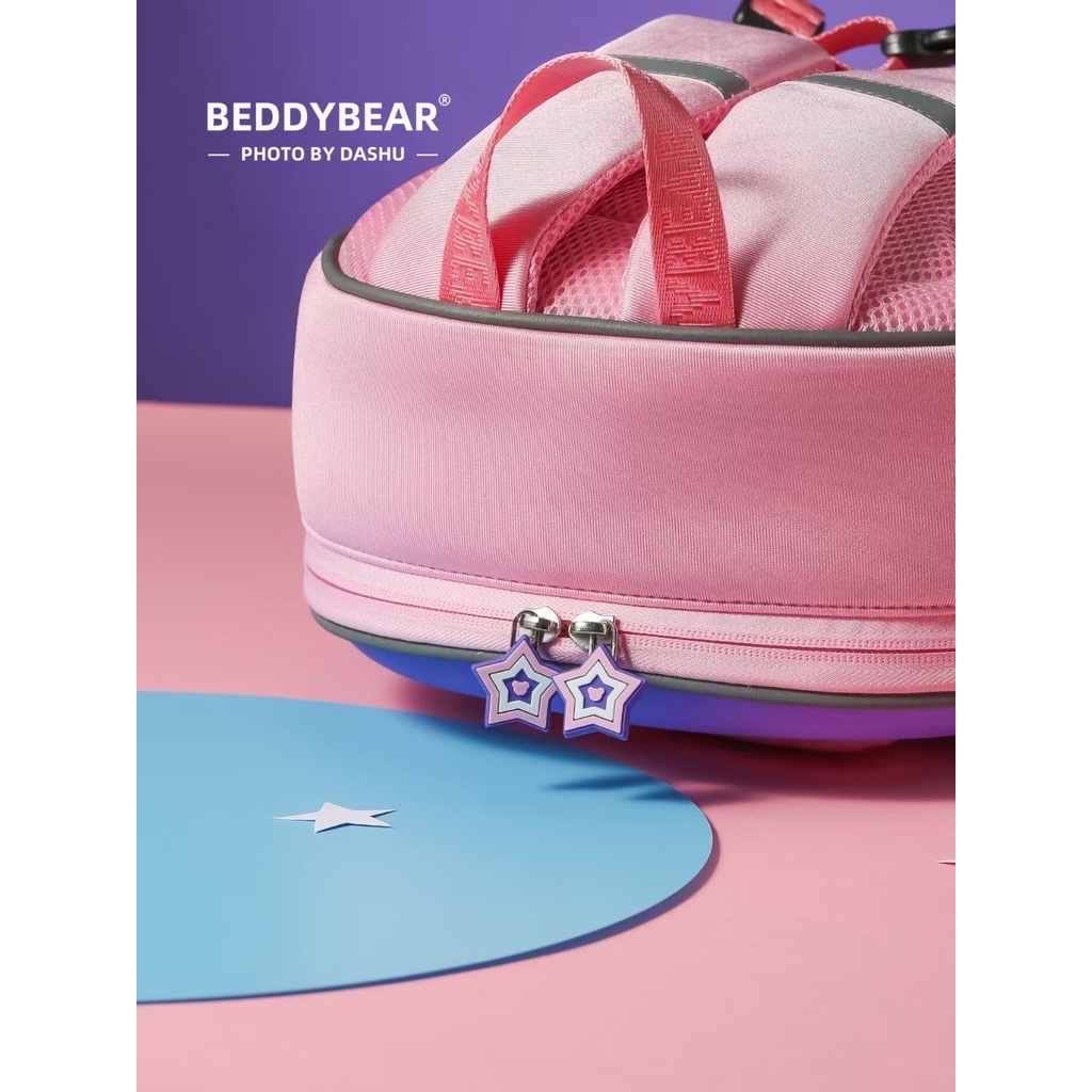 Balo Mẫu Giáo Chống Thất Lạc Cho Bé BEDDYBEAR Heo Peppa Pig Tím ZS-HEOTIM