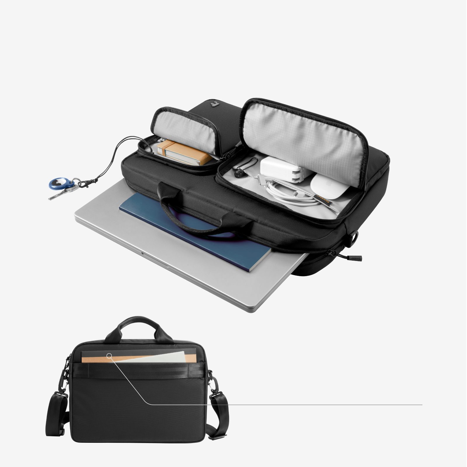 Túi đeo vai/ Cặp TOMTOC Navigator - A33 Shoulder Bag chống sốc laptop 13/14 & 15/16 inch - Chống thấm nhẹ