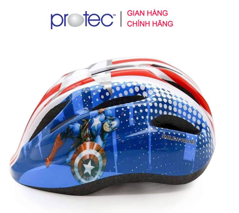 Mũ Bảo Hiểm Xe Đạp Trẻ Em PROTEC SMILE, Cho Bé Trai Từ 1-12 Tuổi, Họa Tiết Mạnh Mẽ Năng Động