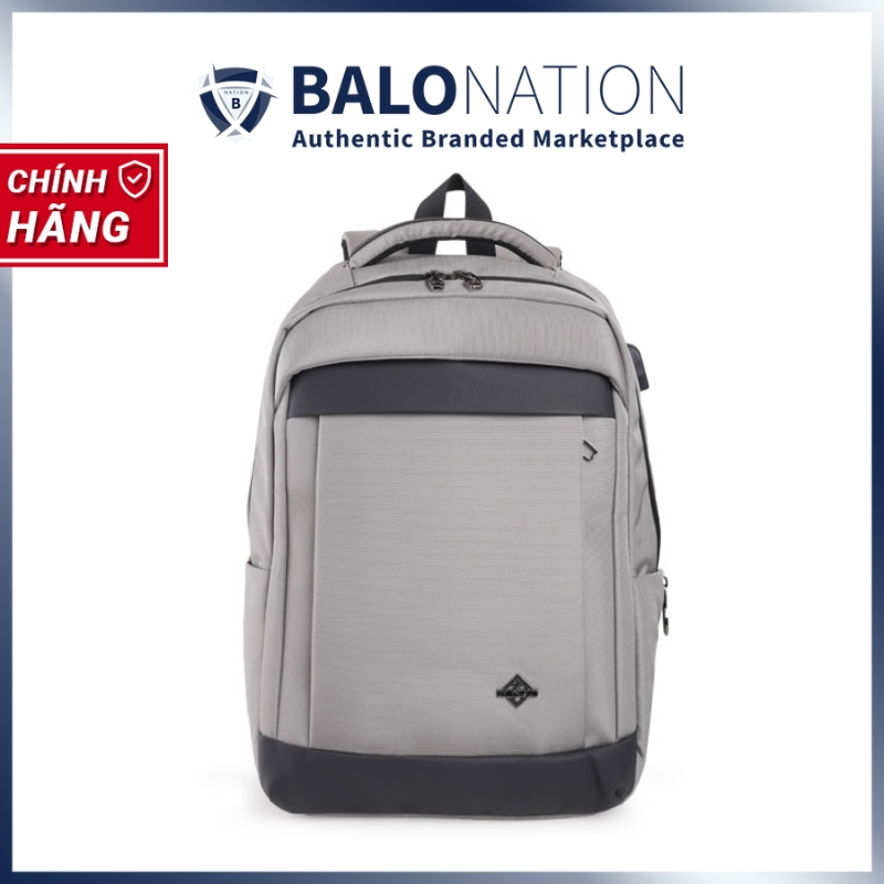 Balo laptop 15 inch MR VUI 1075 - Vải chống thấm, nhiều ngăn, có cổng USB, đai cài trợ lực, đai gài vali