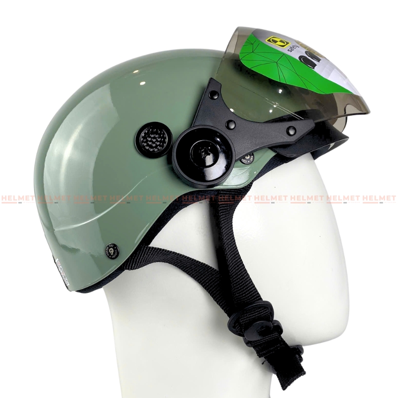 Mũ bảo hiểm 1/2 đầu có kính SOVAX S01K - MBH nửa đầu kính ngoài an toàn, gọn nhẹ, nhiều màu, che nắng gió