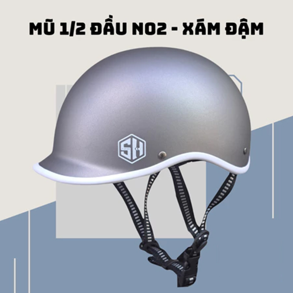 Mũ bảo hiểm 1/2 đầu Napoli N02 kiểu Nhật, Free Size cho vòng đầu 55-58cm - Hàng Chính Hãng