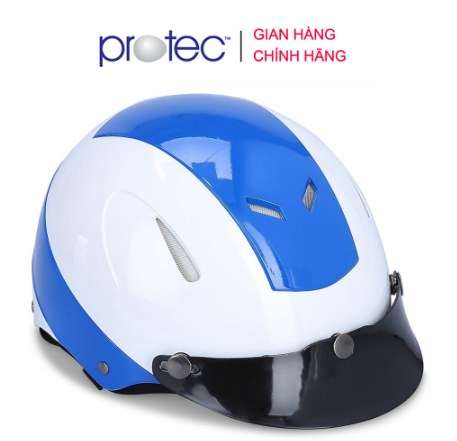 Nón Bảo Hiểm 1/2 Đầu Không Kính PROTEC DISCO Cao Cấp, An Toàn, Phối 2 Màu Thời Trang