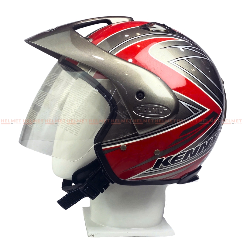 Mũ bảo hiểm 3/4 đầu có kính ANDES 306E tem thể thao - MBH mô tô phượt 1 kính dày êm, chắc chắn, an toàn