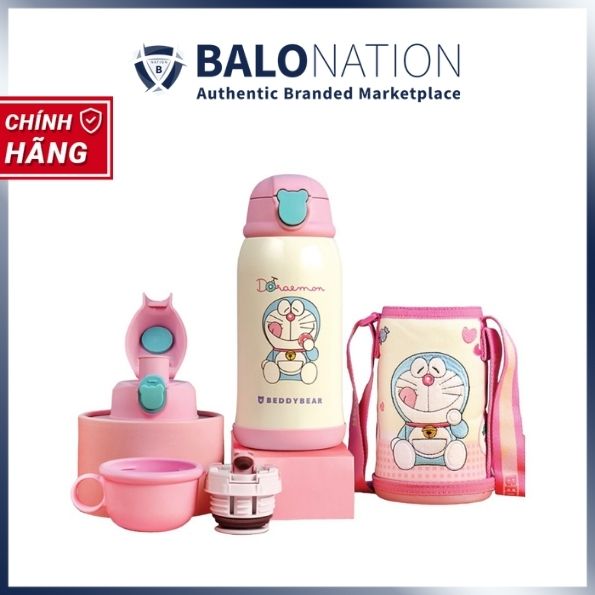 [CHÍNH HÃNG] Bình giữ nhiệt Trẻ em dung tích 630 ml- 3 nắp thay thế BEDDYBEAR RT104 - tại Balonation.vn