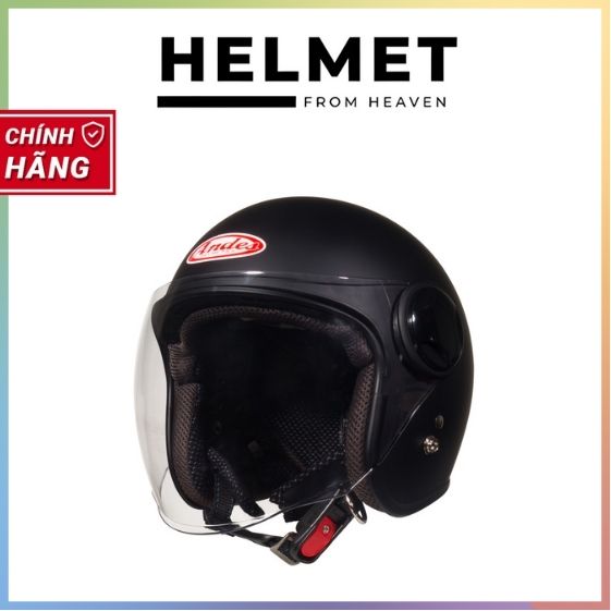 Mũ Bảo Hiểm Andes 3/4 đầu Có Kính 3S382H-Nhám
