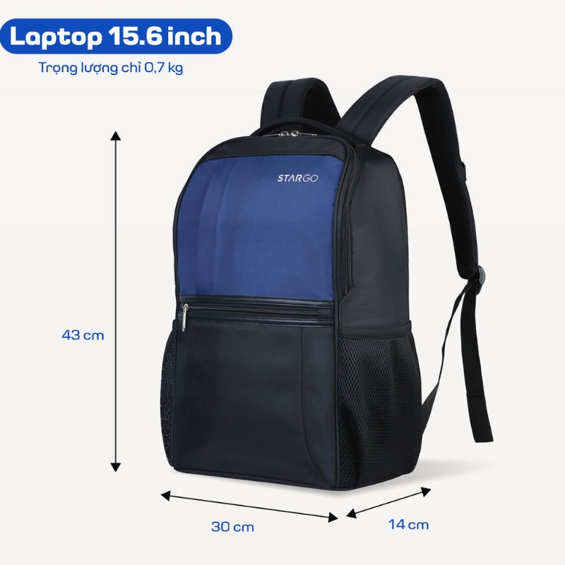 Balo laptop 15.6 inch STARGO Gratis thanh lịch, siêu nhẹ, chất liệu trượt nước, thoáng khí, chắc chắn