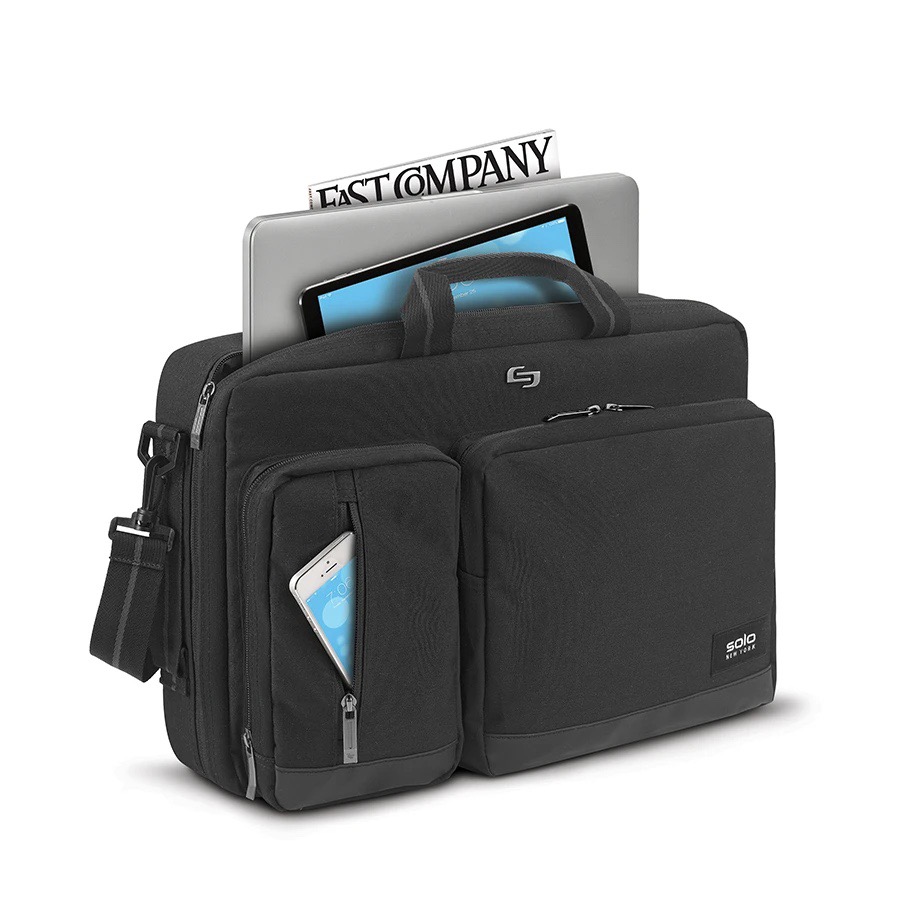 Balo / Túi Xách Laptop SOLO Downtown Duane Hybrid Black 15.6 inch