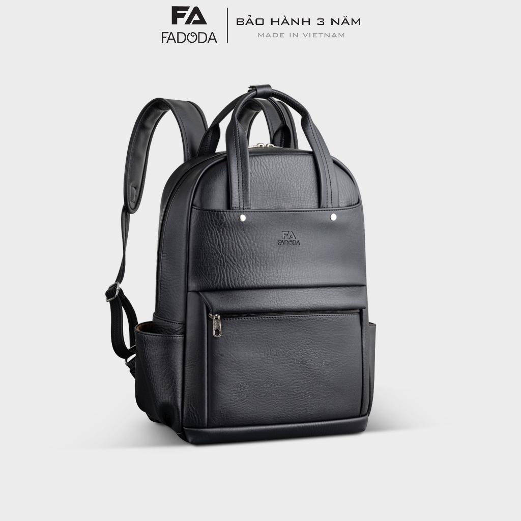 Balo da laptop 15.6 inch FADODA FBA28 phong cách công sở, da cao cấp không bong tróc, không thấm nước