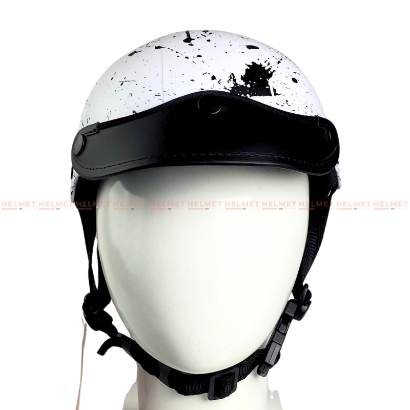 Mũ bảo hiểm 1/2 đầu mỏ da MINHO sơn nhúng brush splash - MBH nửa đầu nam nữ gọn nhẹ, thoáng khí, hiện đại