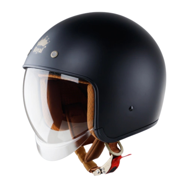 Mũ bảo hiểm 3/4 đầu kính âm ROYAL M139 trơn - MBH giấu kính unisex chuẩn an toàn, chịu va đập mạnh