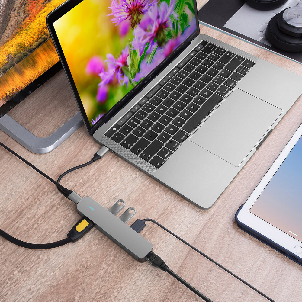 Cổng Chuyển Hyperdrive 4K Hdmi 6-In-1 Usb-C Hub For Macbook, Ipad,Pc & Usb-C Devices HD233B