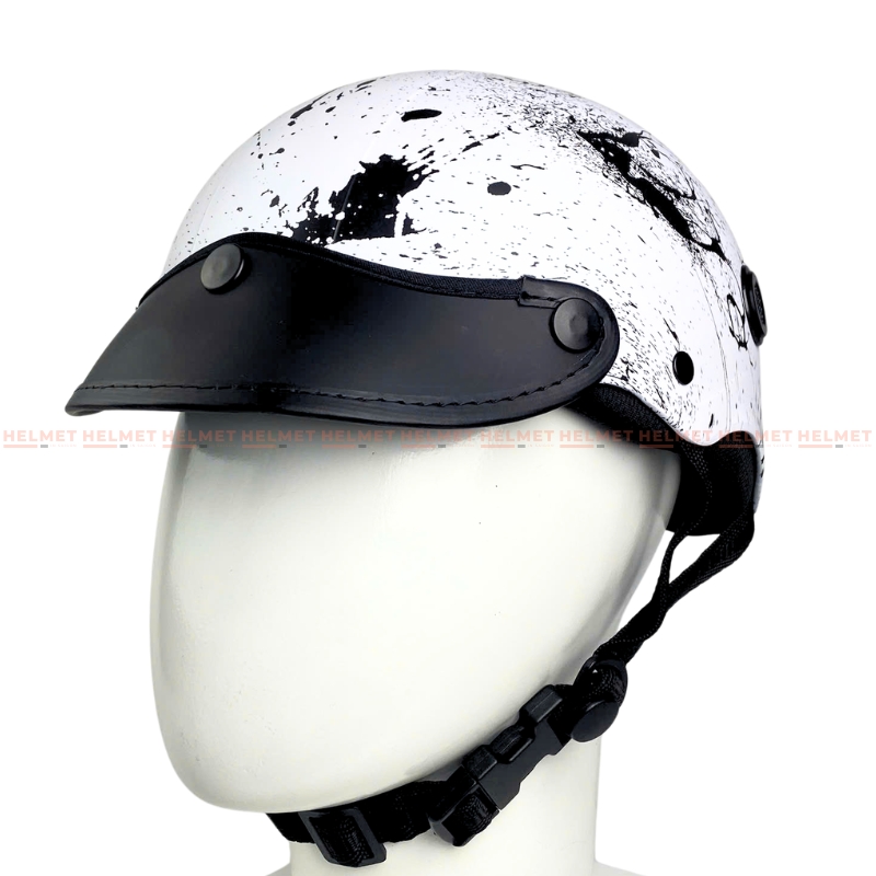 Mũ bảo hiểm 1/2 đầu mỏ da MINHO sơn nhúng brush splash - MBH nửa đầu nam nữ gọn nhẹ, thoáng khí, hiện đại