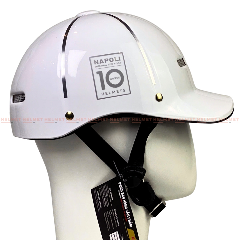 Mũ bảo hiểm lưỡi trai 1/2 đầu NAPOLI N688 - MBH kết nửa đầu 6 múi chuẩn an toàn, nhẹ thoáng, che nắng mưa