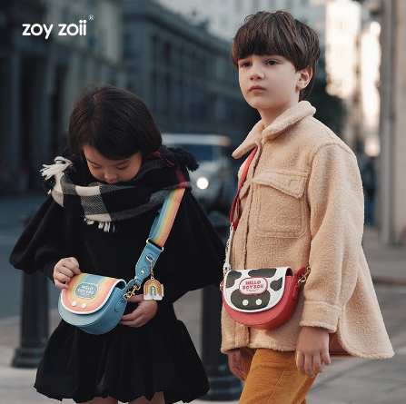 Túi đeo chéo cho bé Zoy Zoii da cao cấp cho bé Kid's Messenger Bag mã B22