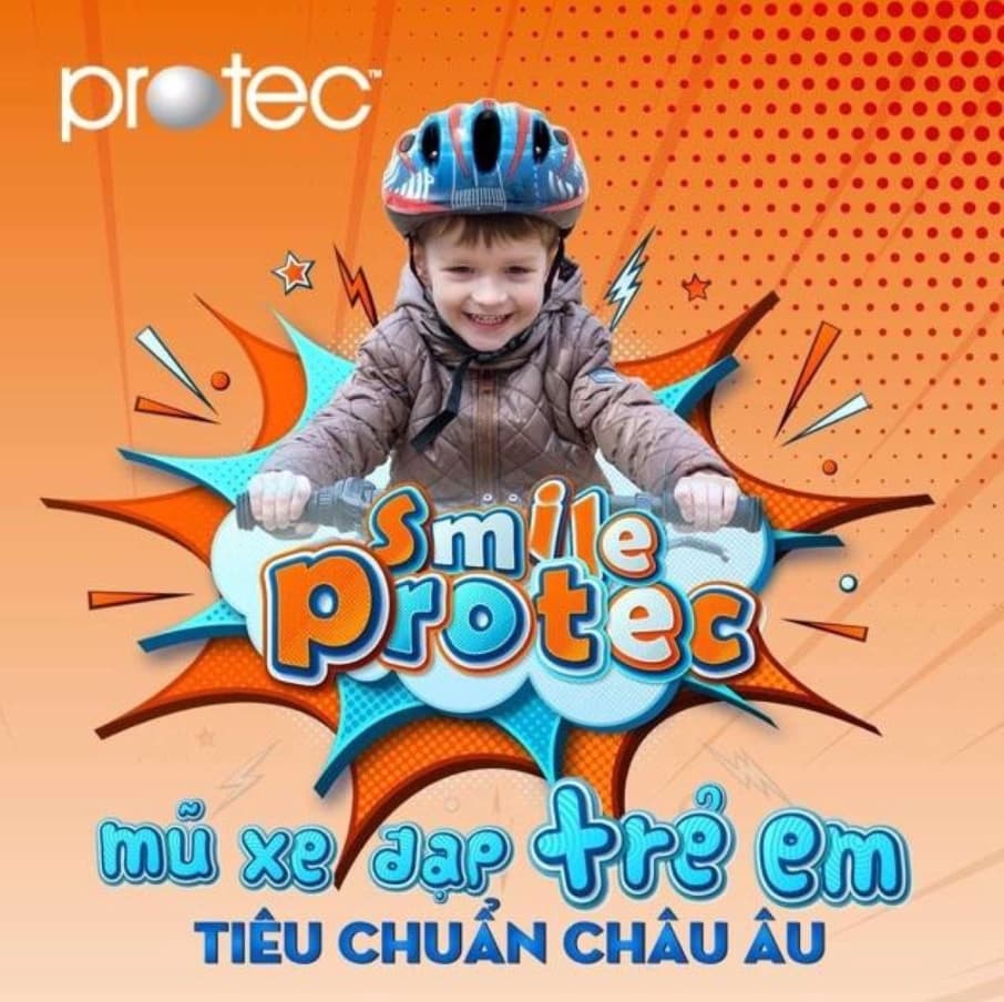 Mũ Bảo Hiểm Xe Đạp Trẻ Em PROTEC SMILE, Cho Bé Trai Từ 1-12 Tuổi, Họa Tiết Mạnh Mẽ Năng Động