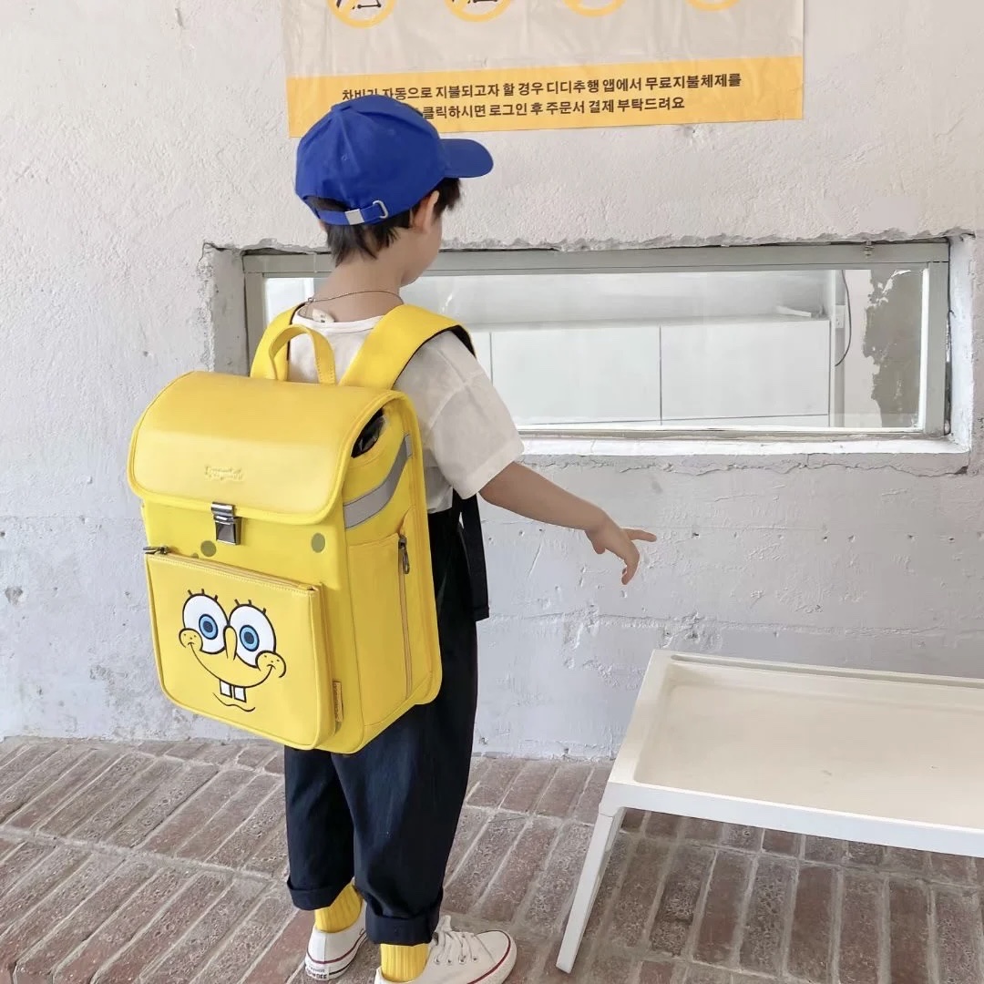 Balo Tiểu Học Chống Gù BEDDYBEAR Royal Spongebob Vàng Cho Bé GZ-VANG