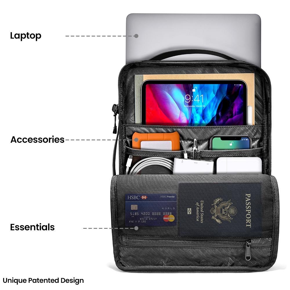 Túi Đeo Chéo TOMTOC Urban Codura Shoulder Bags Black Macbook Ultrabook 13 14 inch H14-C01D / 15 16 inch H14-E02D