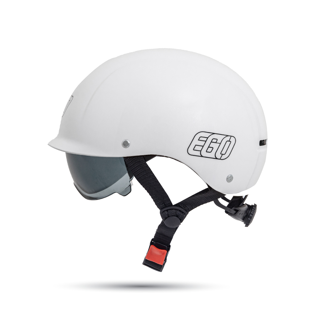 Mũ bảo hiểm 1/2 đầu EGO E-20 kính âm chống chói - MBH nửa đầu có khe thông gió, núm vặn điều chỉnh size