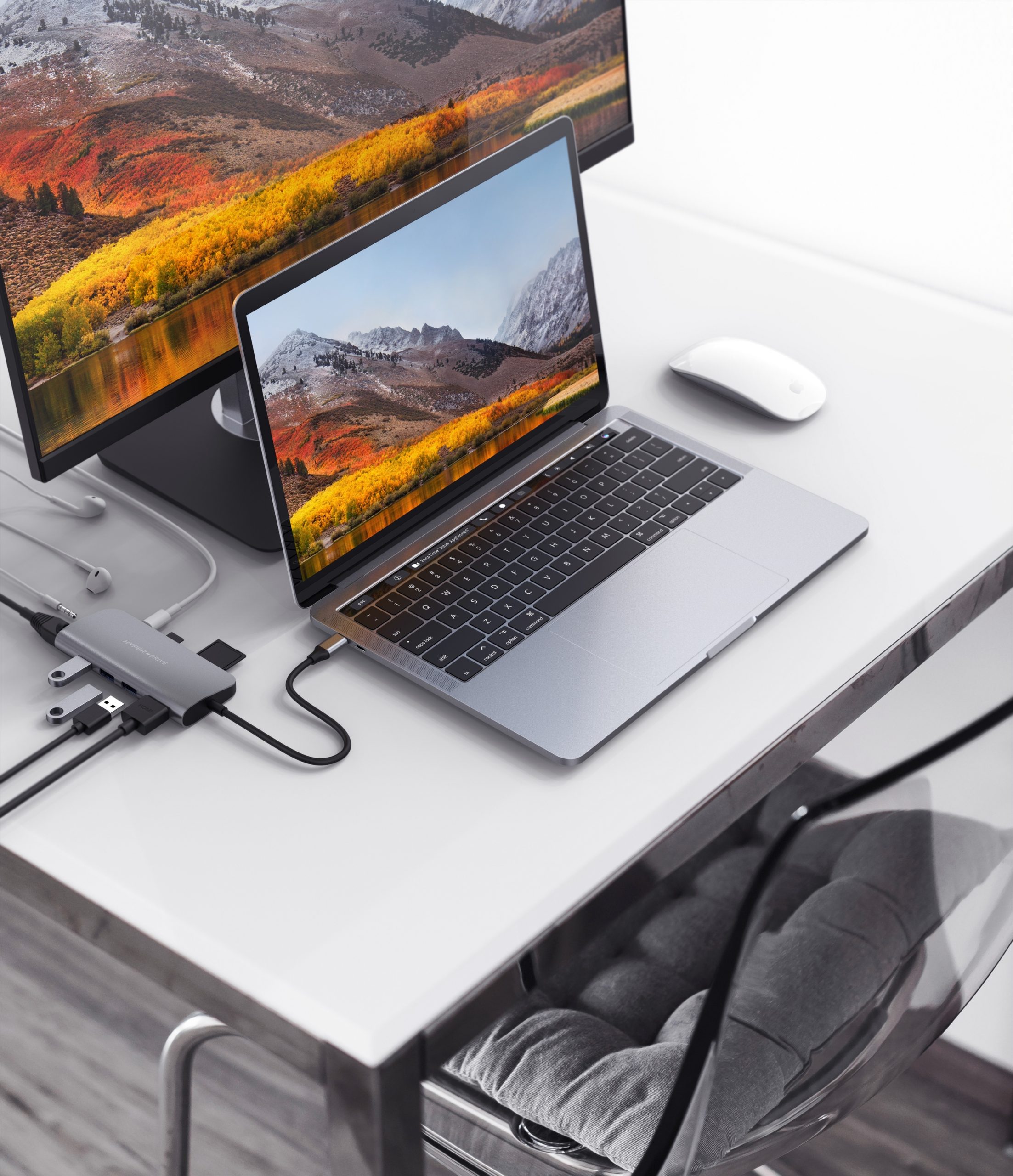 Cổng Chuyển HyperDrive Power 9 in 1 USB-C Hub & USB-C / Iphone 15 Devices HD30F