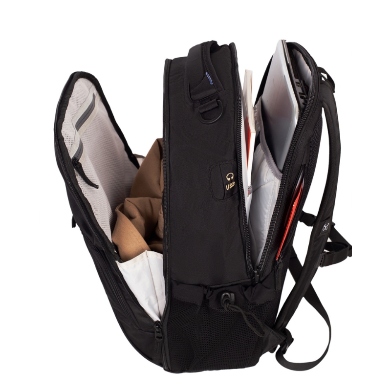 Balo laptop 17 inch LUGBRO Jamboree - Sức chứa lớn, nhiều ngăn, vải trượt nước, đai gài vali, cổng dây sạc