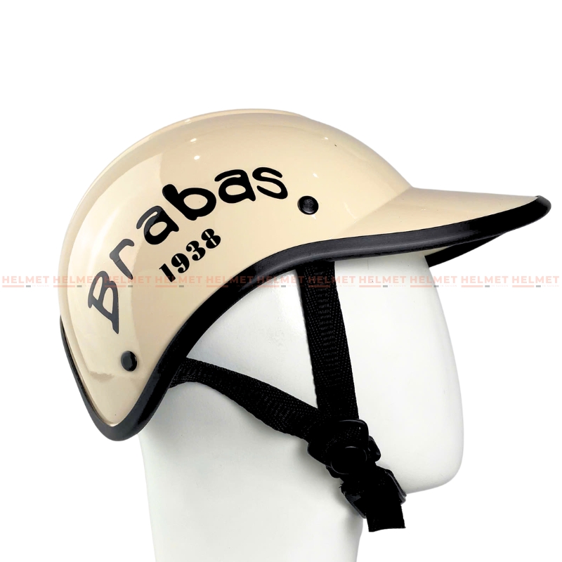 Mũ bảo hiểm lưỡi trai khoét đuôi 1/2 đầu LH Brabas 1938 - MBH kết nửa đầu nữ gọn nhẹ, năng động, che nắng