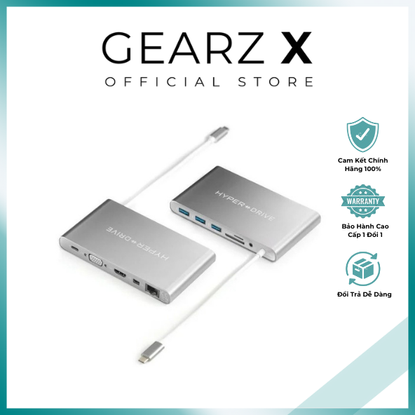 Cổng Chuyển Đổi HYPERDRIVE ULTIMATE 11 Cổng USB-C HUB Cho MacbookPro/Laptop/PC - GN30