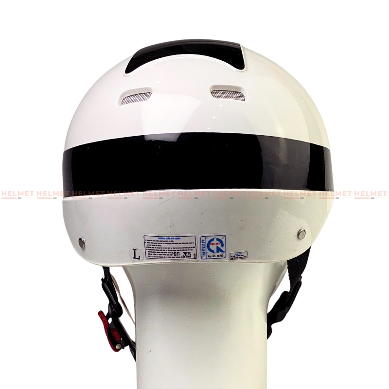 Mũ bảo hiểm 1/2 đầu ĐỨC HUY Xteen 308 size lớn - MBH nửa đầu có khe thông gió, chuẩn an toàn, chịu va đập