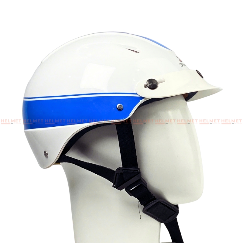 Mũ bảo hiểm 1/2 đầu ĐỨC HUY Xteen 308 size lớn - MBH nửa đầu có khe thông gió, chuẩn an toàn, chịu va đập