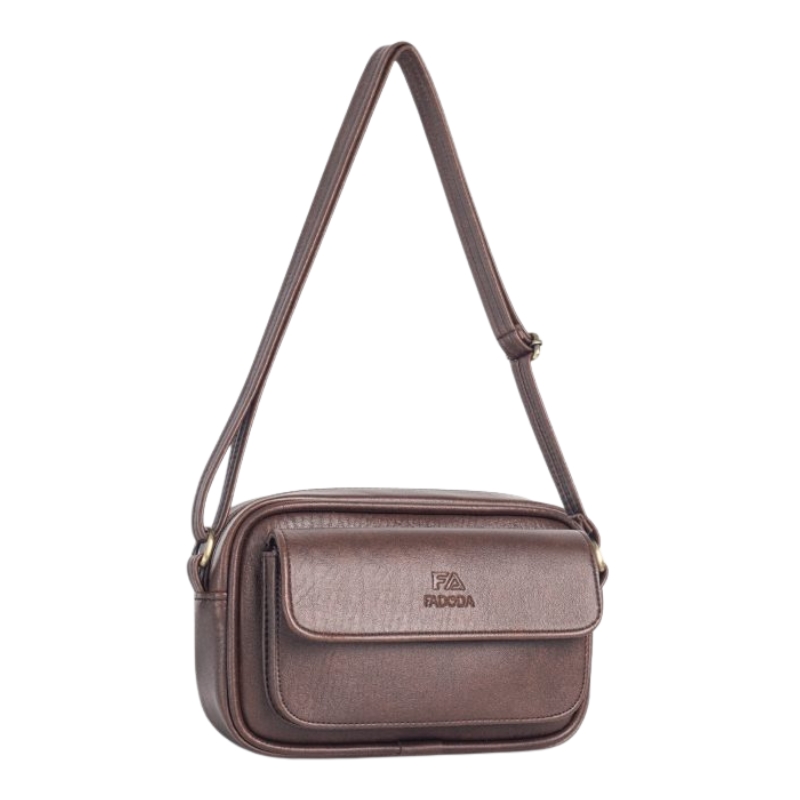 Túi đeo chéo da unisex dáng ngang FADODA FN11 gọn nhẹ vintage chống thấm nước, không bong tróc