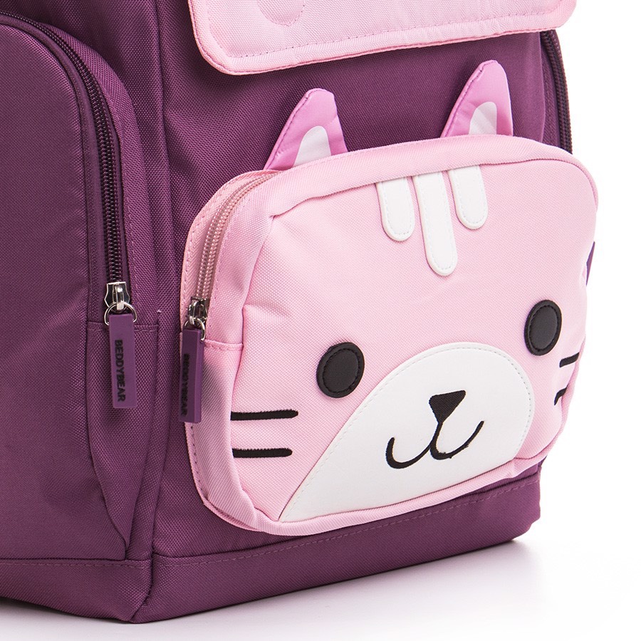 Balo Chống Gù Lớp 1-3 BEDDYBEAR Cho Bé Gái Tiểu Học Thỏ Pipi Màu Tím BJX-XS-002-TIM