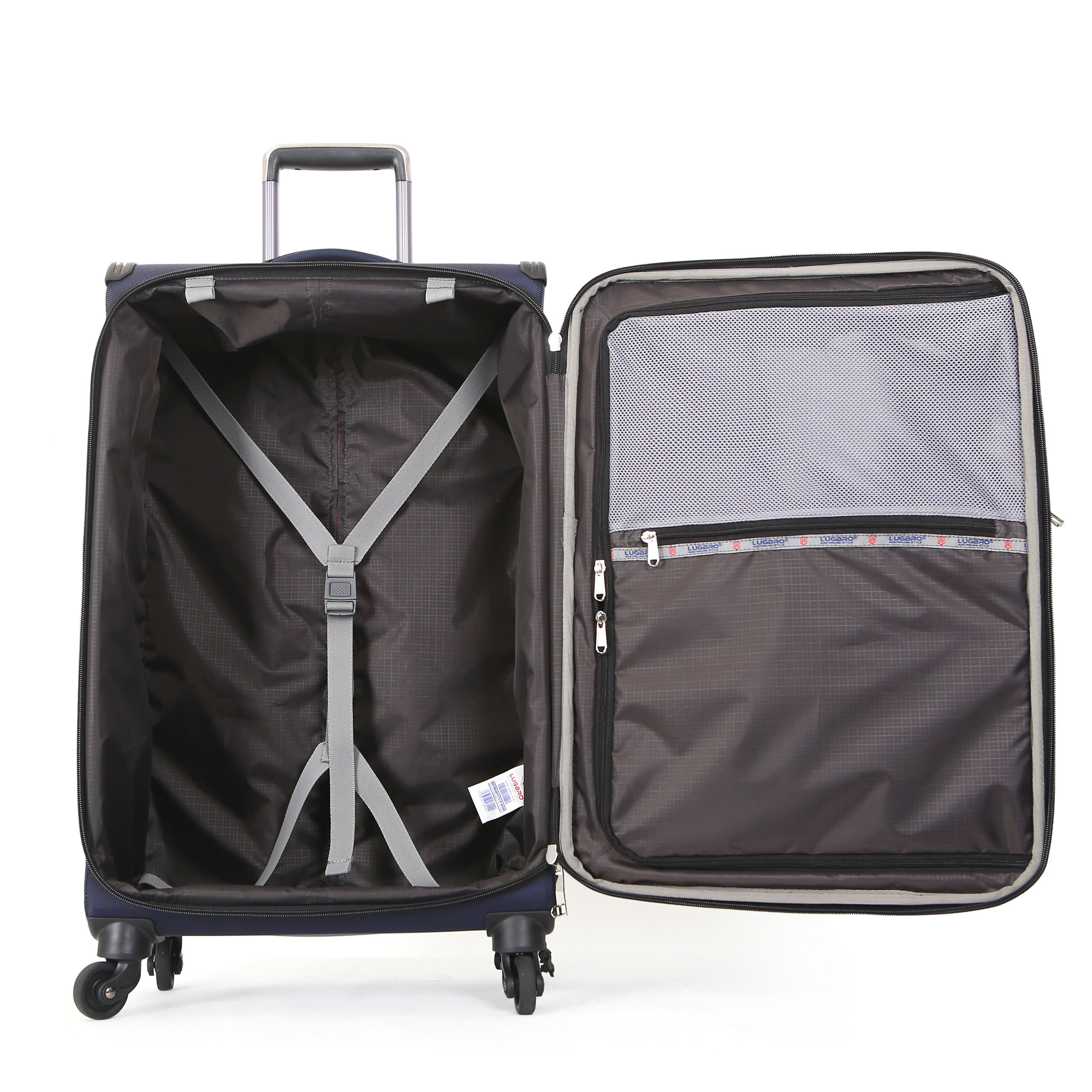 Vali kéo vải LUGBRO Air Pro Max 2.9 kg 24 inch siêu nhẹ có thể nới rộng 6cm, dây kéo chống thủng, khóa TSA