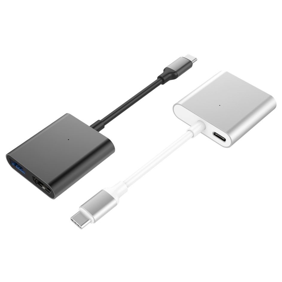 Cổng Chuyển HYPERDRIVE 4K HDMI 3-in-1 USB-C Hub For Macbook, ipad, surface, pc /Iphone 15 pro – HD259A