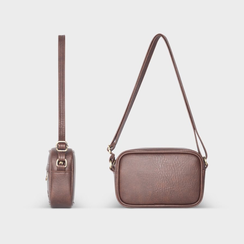 Túi đeo chéo da unisex FADODA FN09 vintage, cao cấp, gọn nhẹ, chống thấm nước, không bong tróc