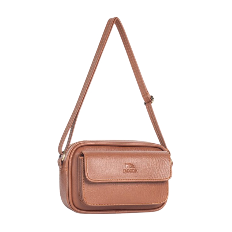 Túi đeo chéo da unisex dáng ngang FADODA FN11 gọn nhẹ vintage chống thấm nước, không bong tróc
