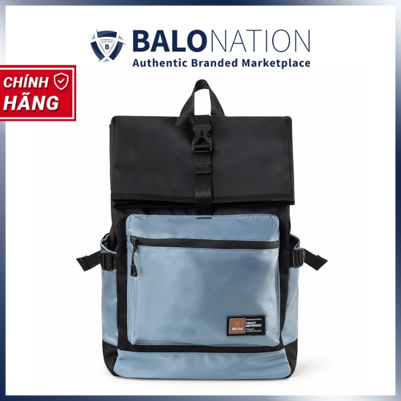 Balo teen MR VUI 1028 laptop 14 inch nắp gập dành cho học sinh sinh viên - Tối giản, vải dày dặn trượt nước