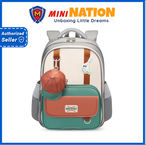 Balo chống gù SUN EIGHT S-22279 cho bé trai và bé gái học sinh tiểu học lớp 3 4 5 - Bảo vệ cột sống