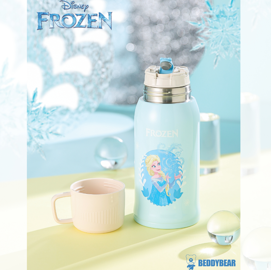 [CHÍNH HÃNG] Bình giữ nhiệt Trẻ em Công chúa dung tích 600 ml- 2 nắp thay thế BEDDYBEAR RT103 - tại Balonation.vn