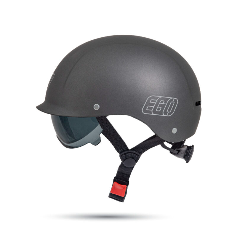 Mũ bảo hiểm 1/2 đầu EGO E-20 kính âm chống chói - MBH nửa đầu có khe thông gió, núm vặn điều chỉnh size