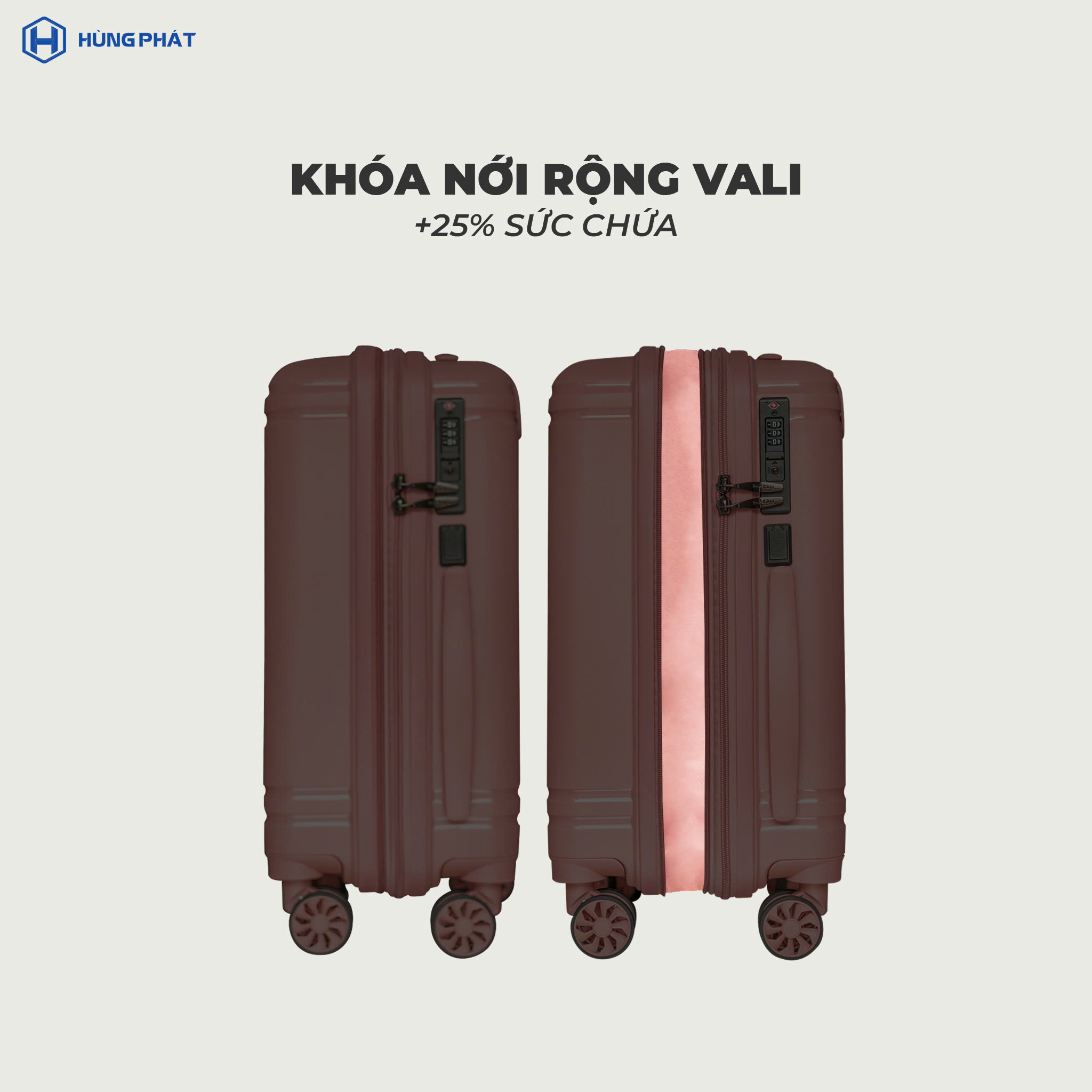 Vali kéo nhựa TRAVELKING 8802 size ký gửi 23 inch - Khóa chống rạch, nới rộng 25%, khóa số TSA, chống vỡ