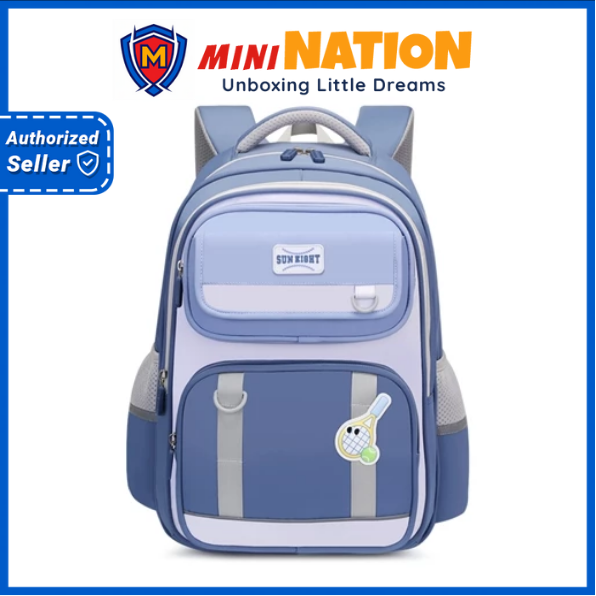 Balo chống gù SUN EIGHT S-22278 cho bé trai bé gái học sinh tiểu học lớp 3 4 5 và lớp 6 - Bảo vệ cột sống