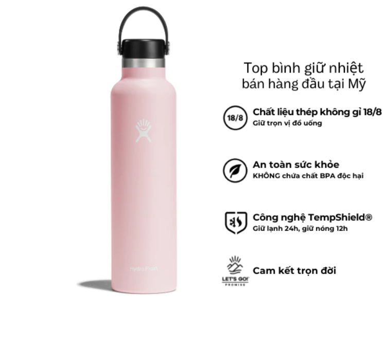 Bình giữ nhiệt Hydro Flask 24 Oz Standard Flex Cap có nắp xoay