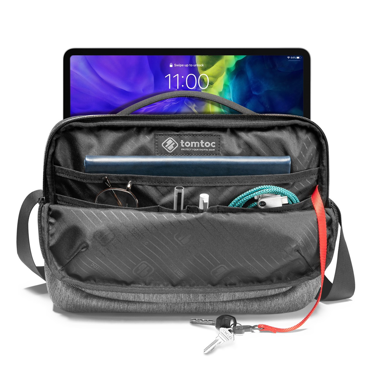 Túi Đeo Đa Năng TOMTOC Crossbody For Tech Accessories and iPad 10.5/Pro 11 inch/Tablet/Notebook H02-A01G