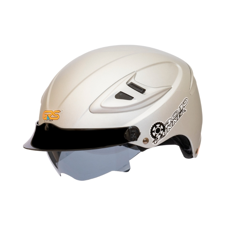 Mũ bảo hiểm 1/2 đầu kính âm GRS A966 - MBH nửa đầu 1 kính chắn gió, lòng nón sâu, lót tháo rời, chịu va đập