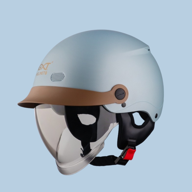 Mũ bảo hiểm1/2 đầu kính âm GXT GX03 vòng đầu lớn - MBH nửa đầu giấu kính cứng cáp, unisex, lòng nón sâu