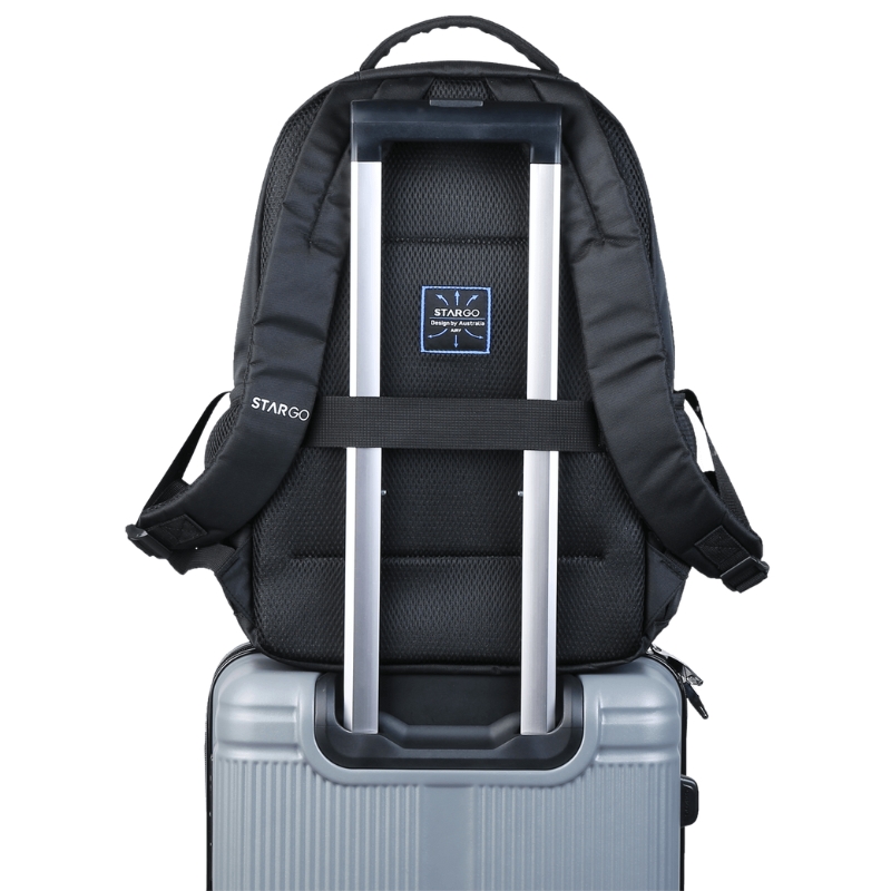 Balo laptop 15.6 inch STARGO Adapt siêu nhẹ, nhiều ngăn, có đai gài vali, chất liệu trượt nước, thoáng khí