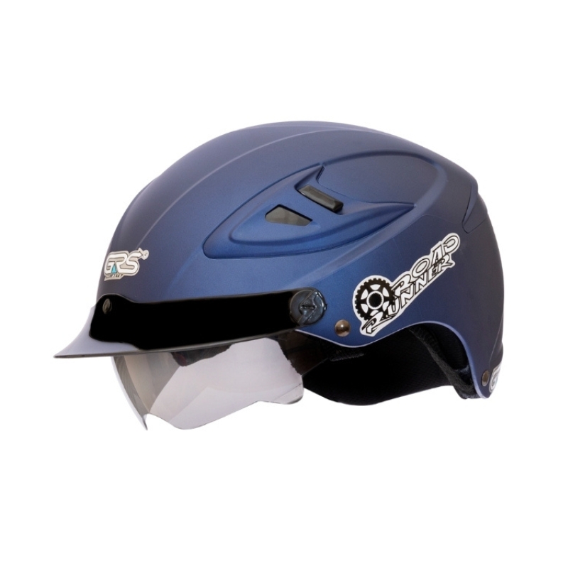 Mũ bảo hiểm 1/2 đầu kính âm GRS A966 - MBH nửa đầu 1 kính chắn gió, lòng nón sâu, lót tháo rời, chịu va đập