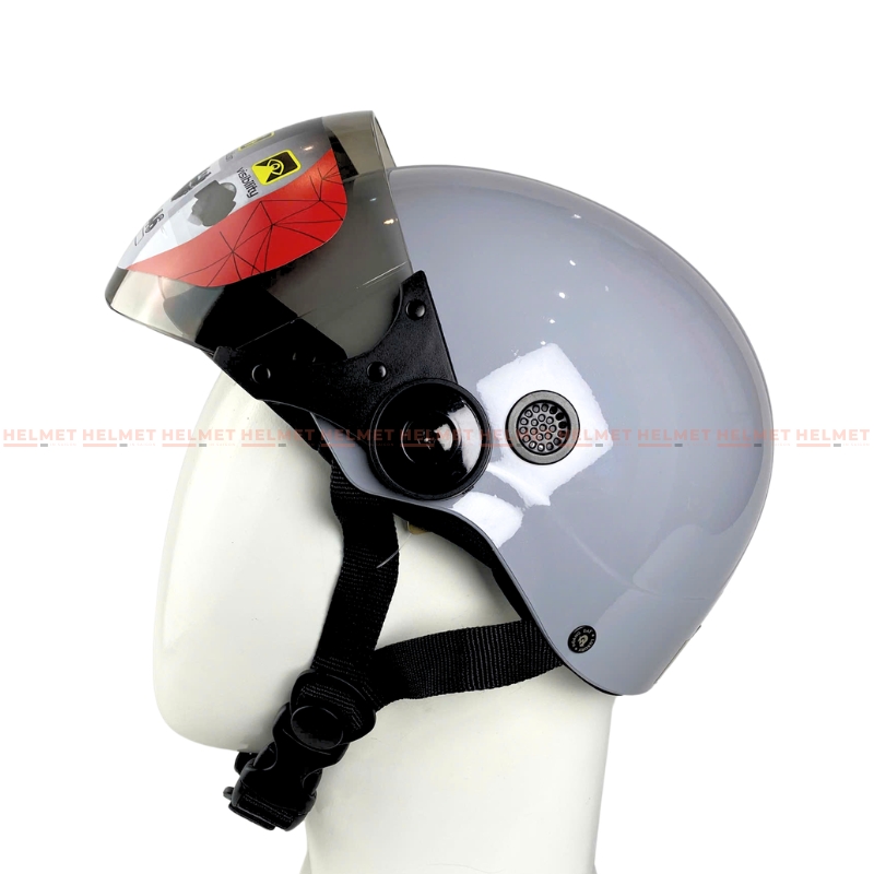 Mũ bảo hiểm 1/2 đầu có kính SOVAX S01K - MBH nửa đầu kính ngoài an toàn, gọn nhẹ, nhiều màu, che nắng gió