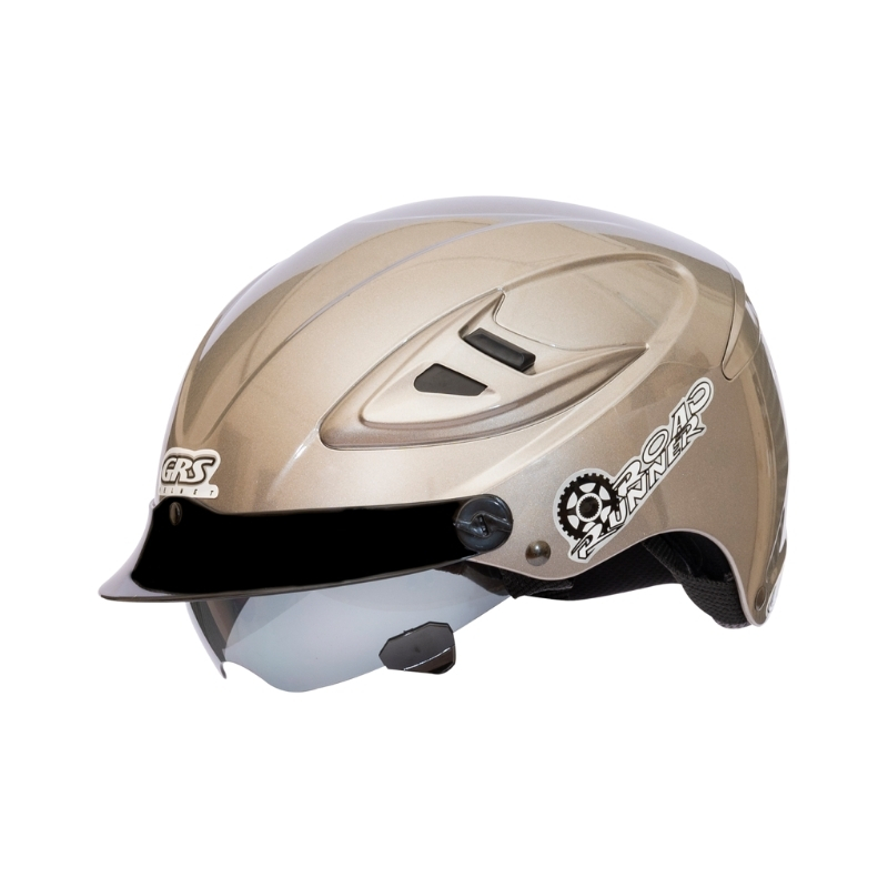 Mũ bảo hiểm 1/2 đầu kính âm GRS A966 - MBH nửa đầu 1 kính chắn gió, lòng nón sâu, lót tháo rời, chịu va đập