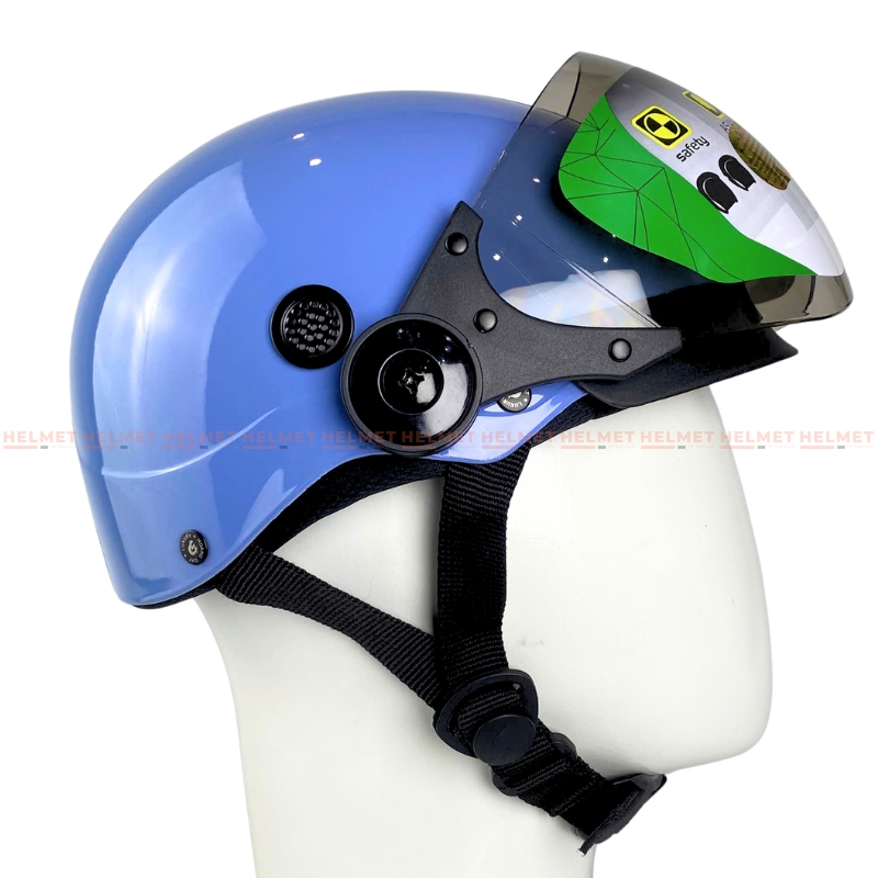 Mũ bảo hiểm 1/2 đầu có kính SOVAX S01K - MBH nửa đầu kính ngoài an toàn, gọn nhẹ, nhiều màu, che nắng gió